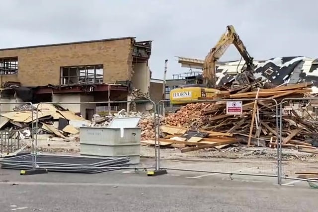 It's almost surprising to see some aspects of pre-lockdown life continuing - but the demolition of the old English Martyrs School building on Catcote Road is still in progress, with new playing fields set to be ready on the site in July.