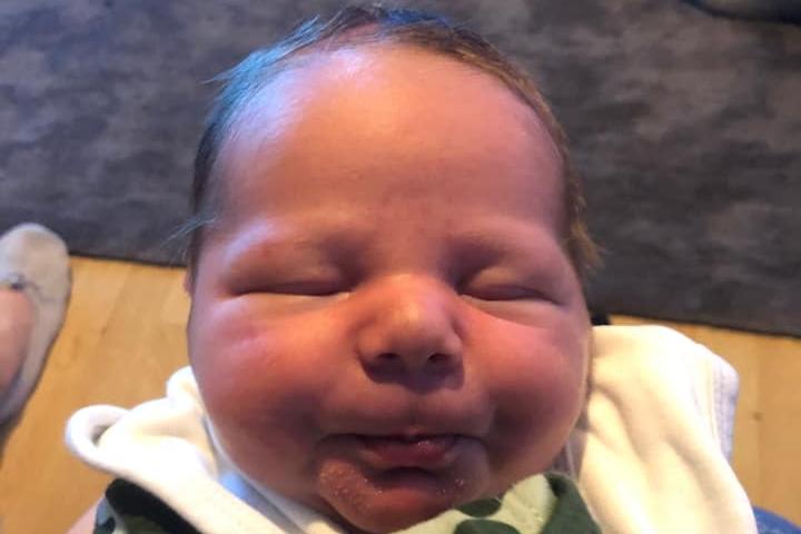 Hayley sent in this lovely one, saying; "My first grandson, born last weekend" — congratulations Hayley.