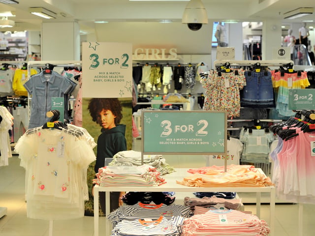Space in store dedicated to kids’ product is growing by 30 per cent.