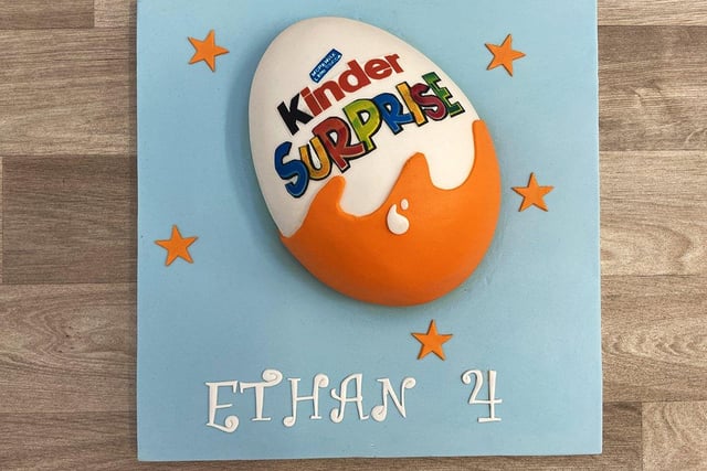 This Kinder Surprise egg is popular with children.