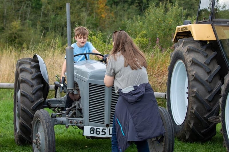 Family fun on tractors at the event.