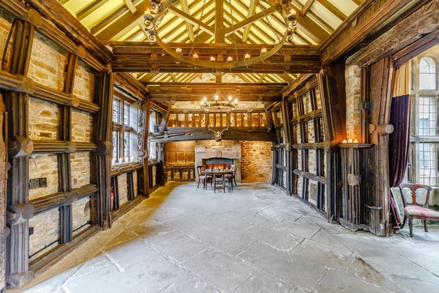 "The Great Hall, which dates back to the middle of the 15th Century and is preserved for future enjoyment as the stand out feature within this great house. It’s a
magnificent room with fireplaces at either end, beautiful stone walls and lots of exposed beams and timbers… It has provided a spectacular backdrop to some
wonderful celebrations.”