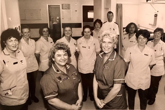 These A&E staff had plenty to smile about in November 1995 after 95% of all patients were assessed within five minutes of arrival.