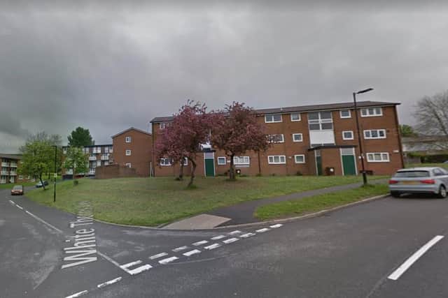Firefighters dealt with a blaze in a  flat on White Thorns View, Batemoor, after a firework was thrown into the property