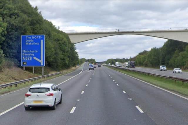 The M1 motorway had to be closed near Sheffield for over an hour because a pedestrian was reported on the carriageway near junction 37