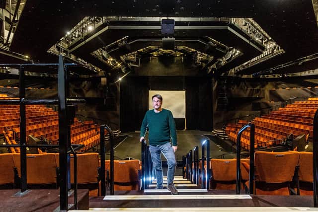 Tedd George, the son of Colin George, the first artistic director of the Crucible, inside the venue