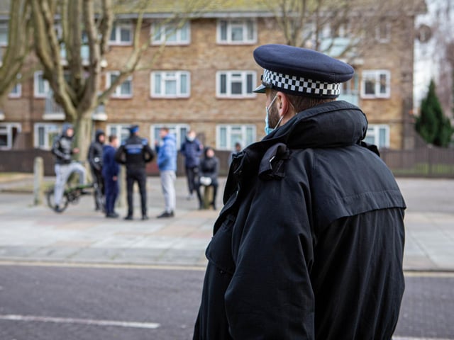 Police attending a serious incident in Buckland near Pickwick House in Portsmouth on January 11, 2021. Picture: Habibur Rahman