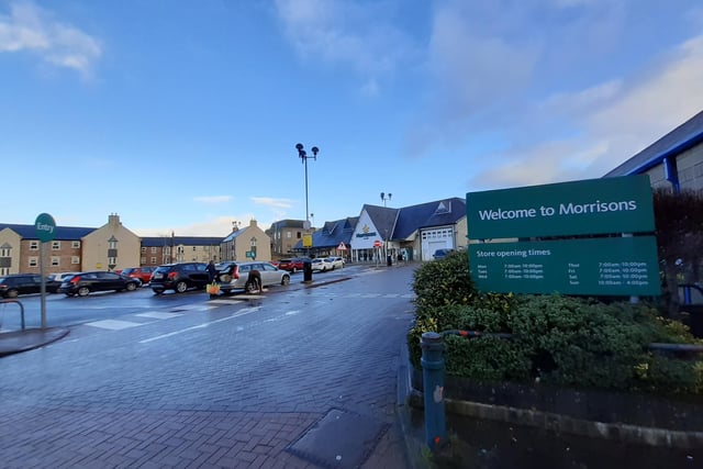 Alnwick's supermarkets are all open, including Morrisons (pictured), Sainsbury's, Lidl and Aldi.