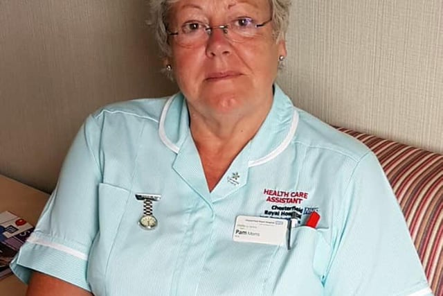 My gorgeous sister Pamela Morris is a health care assistant at chesterfield Royal . Picture sent in by Sheila Elizabeth Bliss
