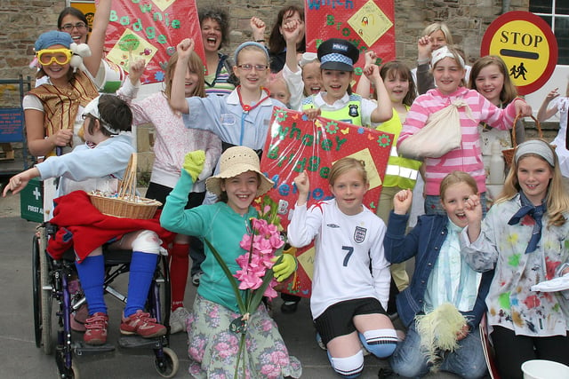 Whaley Carnival in 2008 where the Brownies were  in fancy dress to represent different brownie badges