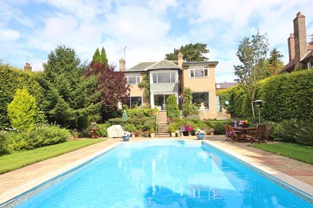 This stunning home in Scalby features an outdoor swimming pool to the rear. Photo: CPS