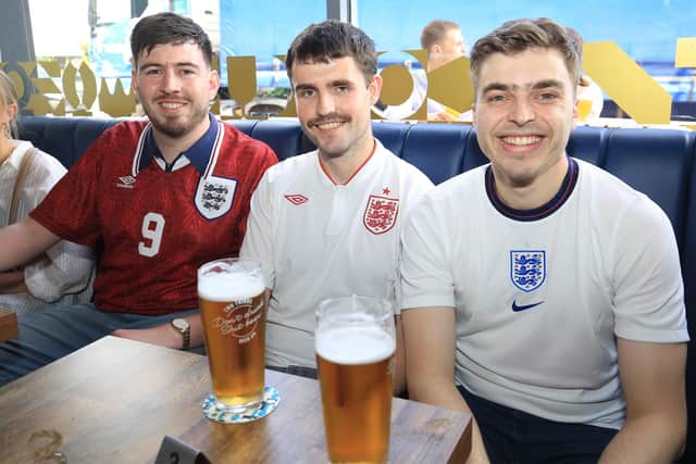 From left: Tom Plant, 29, Sam Brown, 28 and Liam Wheeler, 27.  Picture by Chris Etchells