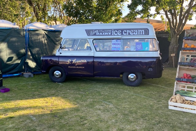 Musselburgh institution Luca's ice cream have a van set up to enjoy a sweet treat while sitting out in the sun