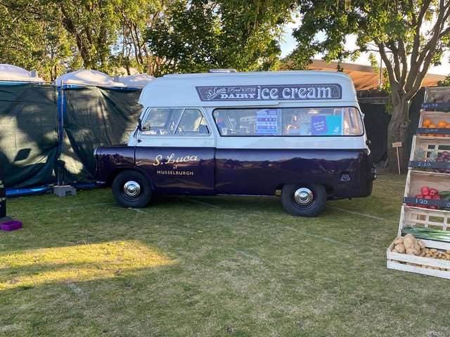 Musselburgh institution Luca's ice cream have a van set up to enjoy a sweet treat while sitting out in the sun