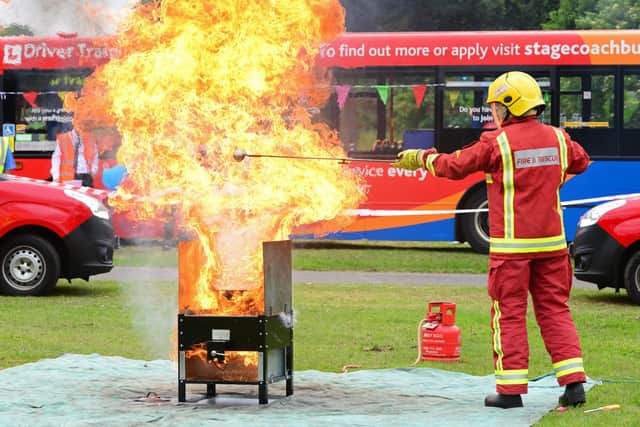 South Yorkshre Fire Service gave advice and held demonstrations on chip pan fire safety at an event in Firth Park last year