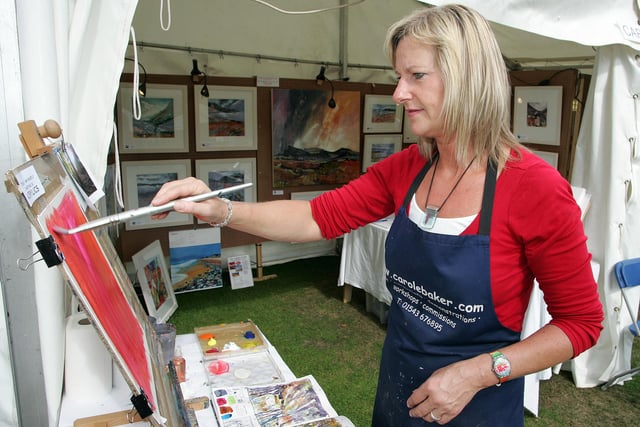 Carole Baker working on a new project at the show in 2011