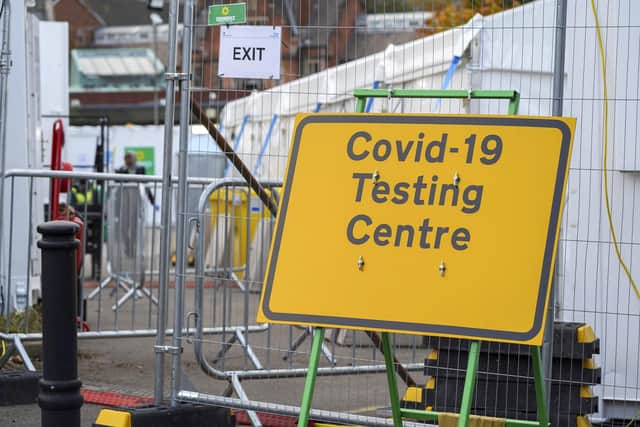Sheffield's Covid-19 testing centre on Shipton Street Car Park in Upperthorpe. Picture Scott Merrylees