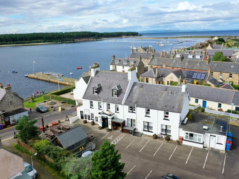 Occupying a prime location on the seafront in Findhorn, near Elgin in the north of Scotland, the Crown and Anchor Inn has a beautiful beer garden with sea views and only costs £140 for a weekend in a standard double room.
