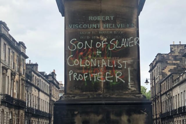 While the statues of Robert and Henry Dundas have been subject to a stream of graffiti, other statues have been more severely damaged across the country, including the memorial of Edward Colston, a slave trader in Bristol, whose statue was toppled and thrown into a river by BLM activists