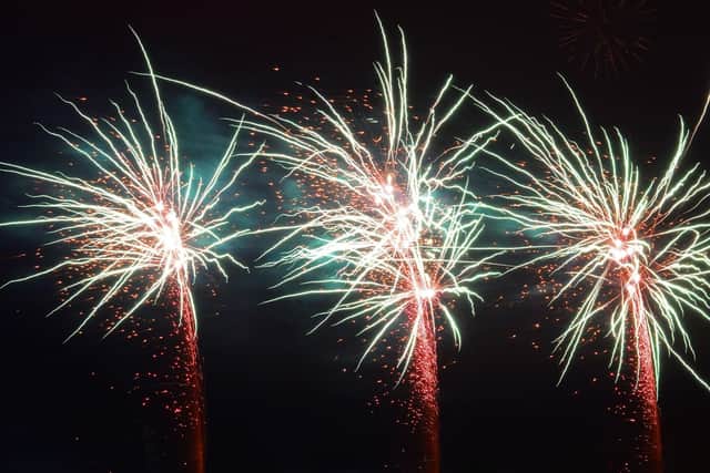 The Fireworks display gets underway at the Doncaster Racecourse. Picture: Marie Caley NDFP-03-11-18-RacecourseFireworks-2