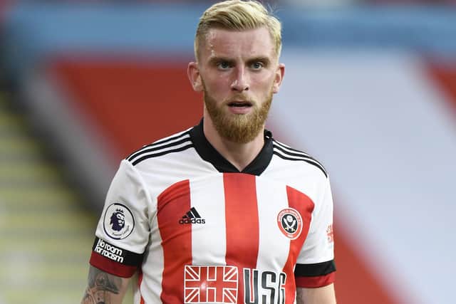 File photo dated 14-09-2020 of Sheffield United's Oliver McBurnie. Issue date: Thursday March 4, 2021. Issue date: Thursday April 15, 2021. Sheffield United have been dealt another injury blow with the news that Oli McBurnie will miss the remainder of the season with a foot fracture. See PA story SOCCER Sheff Utd. Photo credit should read Peter Powell/PA Wire.