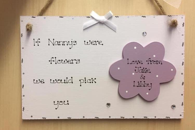 Kelly Clarke, of Pretty Pix in Newborough, makes small, handmade wooden plaques, in many colours, with bespoke wording chosen by the customer. She can be found on Facebook.