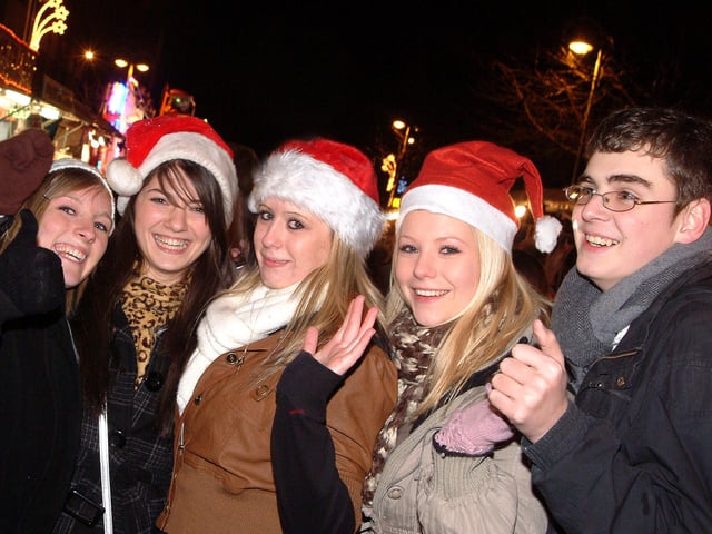 Ollerton lights switch on from 2008.
Gemma Jervis, Farida Zeynalova, Sarah Beveridge, Ashleigh Barton and Kody Shaw.
