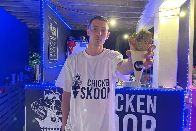 Chicken Skoop are popping up at Leigh Walk Police Box on October 8, from noon until 6pm, but if you miss that, you can track them down on their Instagram, @chicken_skoop_
You can't go wrong with fried chicken served in a waffle cone on a dreich day.