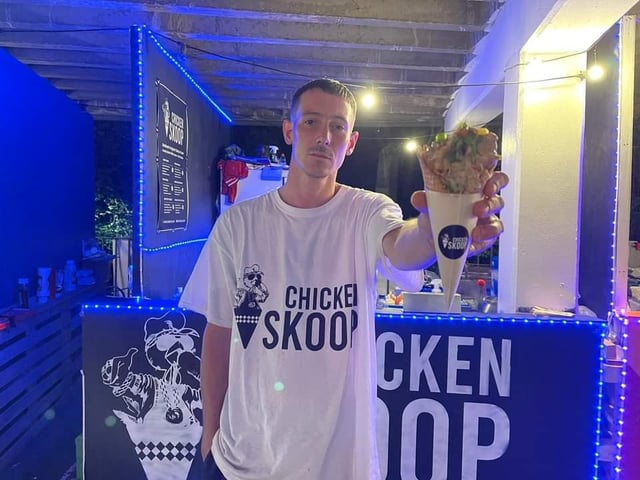 Chicken Skoop are popping up at Leigh Walk Police Box on October 8, from noon until 6pm, but if you miss that, you can track them down on their Instagram, @chicken_skoop_
You can't go wrong with fried chicken served in a waffle cone on a dreich day.