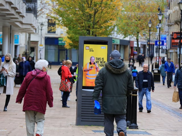 Town centre shoppers