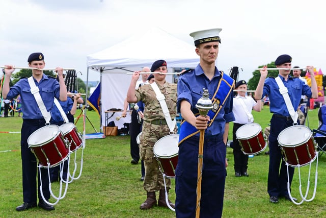 Sheffield Sea and Royal Marine Cadets performing at Firth Park