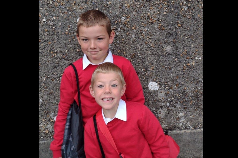 Parents from across the Portsmouth area shared photos as their children returned to school after the summer holiday on Thursday, September 2, 2021. Pictured is Joby, now in Year 6, and Wyatt, now in Year 1. 
