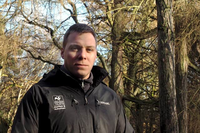 Paul Jarman of Sheffield & Rotherham Wildlife Trust at Wyming Brook by David Bocking