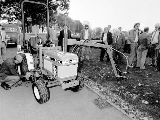 Health chiefs were unimpressed with a high-tech solution to dog mess in parks after it failed to work properly.  Demonstrators were embarassed when the £17,000 machine to scoop up faeces refused to start because of a mechanical failiure. When it did spring into life, it worked on a limited basis before its VIP audience of councillors and environmental health officials in Sheffield. Representatives of K9 Cleaners Ltd. could only watch as their sales demonstration of the K9 Retriever tractor failed to live up to expectations in October 1989