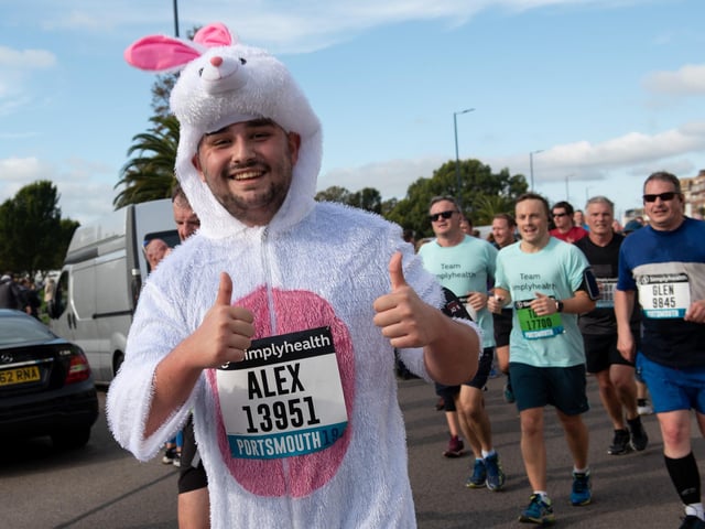 Action from the Great South Run. (201019-219)