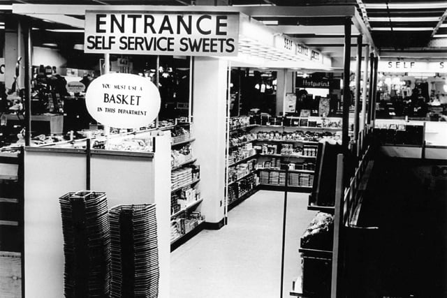 The self-service sweet bar in Joplings. Did you use it? Photo Bill Hawkins.