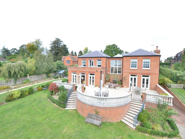 This recently constructed detached country and equestrian home is set in 43 acres and enjoyed elevated views over the countryside. It’s expansive gardens are located to the rear and feature a natural swimming pond, summer house and large entertaining terrace. Price: POA.