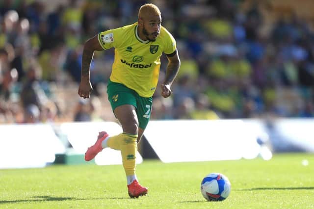 Onel Hernandez playing for Norwich.