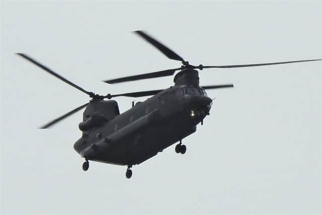 Two Chinook helicopters were spotted in Sheffield this week. Picture by Bob Scaife