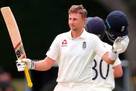Joe Root scored 100 in his 100th Test for England. Photo: DAVID GRAY/AFP via Getty Images