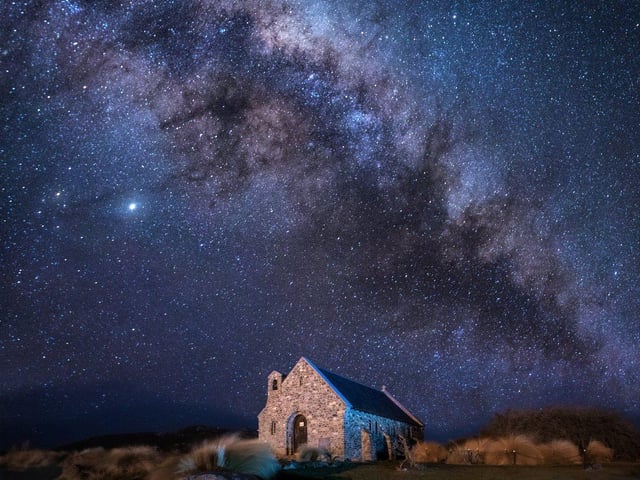 Shortlisted - Elana Pakhalyuk - Church of the Good Shepherd, New Zealand.
Skydivers over the Great Pyramids of Giza and a Welsh farmhouse are just some of the astonishing pictures from the 2020 Historic Photographer of the Year Awards. The awards called on photographers to capture “history all around usâ€, in the form of historical places and cultural sites around the world. Astonishing images of civilisation’s most iconic landmarks, including the Taj Mahal, Pompeii and the Palace of Versailles are just some of the historical sites featured. But the Overall Winner out of thousands of entries in the worldwide competition was awarded to Michael Marsh, for his sombre picture of Brighton Palace Pier, captioned “standing in the full force of weather and timeâ€.