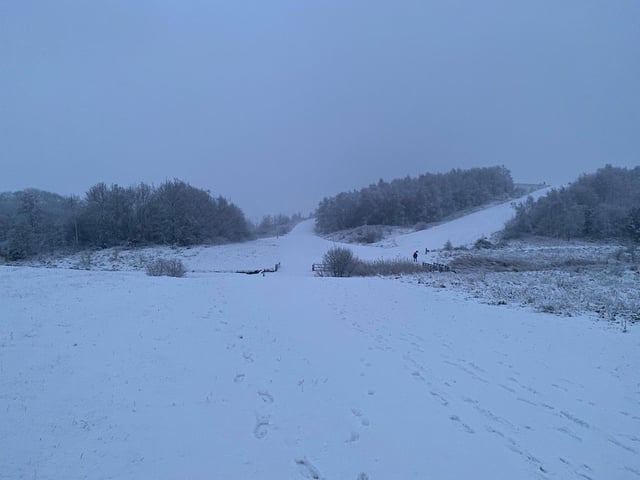 Thick snow blanketed Kiveton Park