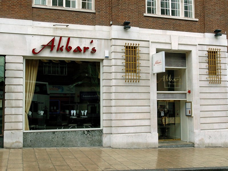 At number 12 was Akbar's in Eastgate. "A household name in Leeds for traditional Indian dishes, especially their giant naan bread."