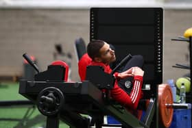 Jack Rodwell of Sheffield United during the training session at the Steelphalt Academy: Simon Bellis/Sportimage