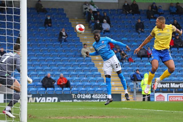 Saidou Khan headed Chesterfield's equaliser against Southend United.