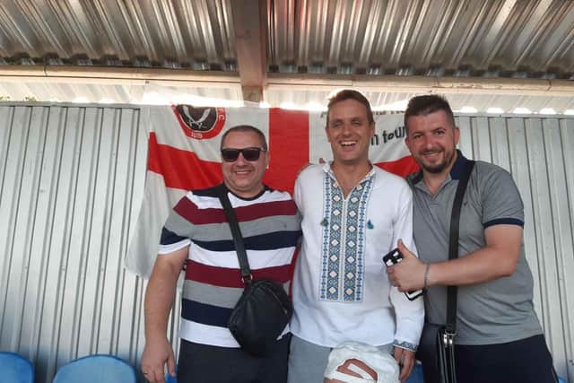 Sheffield United fan Adam Pate enjoys meeting fans from Ukraine when he travels to watch matches in the country