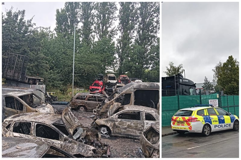 Gallery shows the wreckage left today after the fire at the Mansfield Group Rescue Repair Recovery centre at Parkway Drive