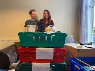 Sara Wysocka and Matt Rock are collecting supplies for refugees in Poland