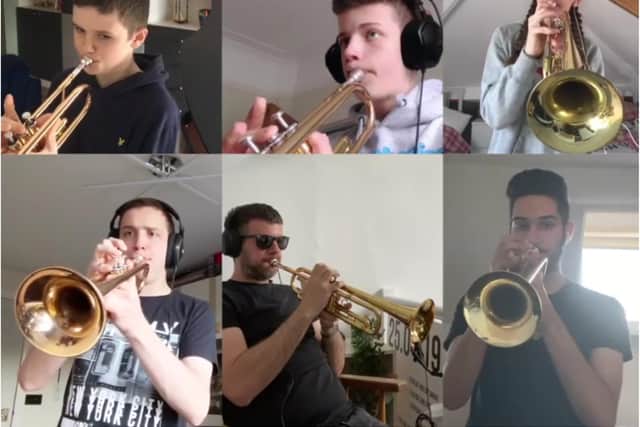 Members of Doncaster Youth Jazz Orchestra perform their lockdown project.
