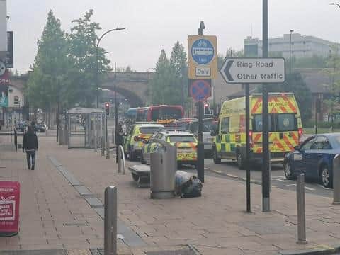 Police and paramedics responded to concerns for a man on Wicker, Sheffield city centre (Photo: Andrew Nurse)